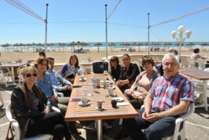 Descanso del curso en la mejor cafetería y terraza de Benicassim, la del Hotel Voramar!