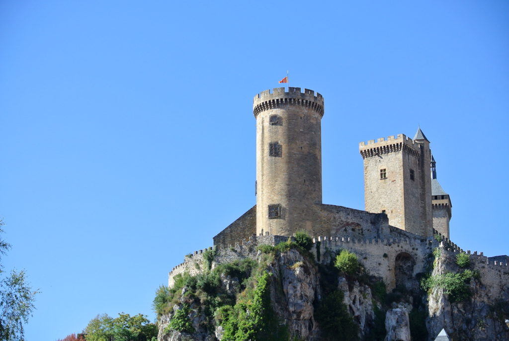 El Castillo de Foix, en el sur de Francia. Un café en el camino de vuelta.