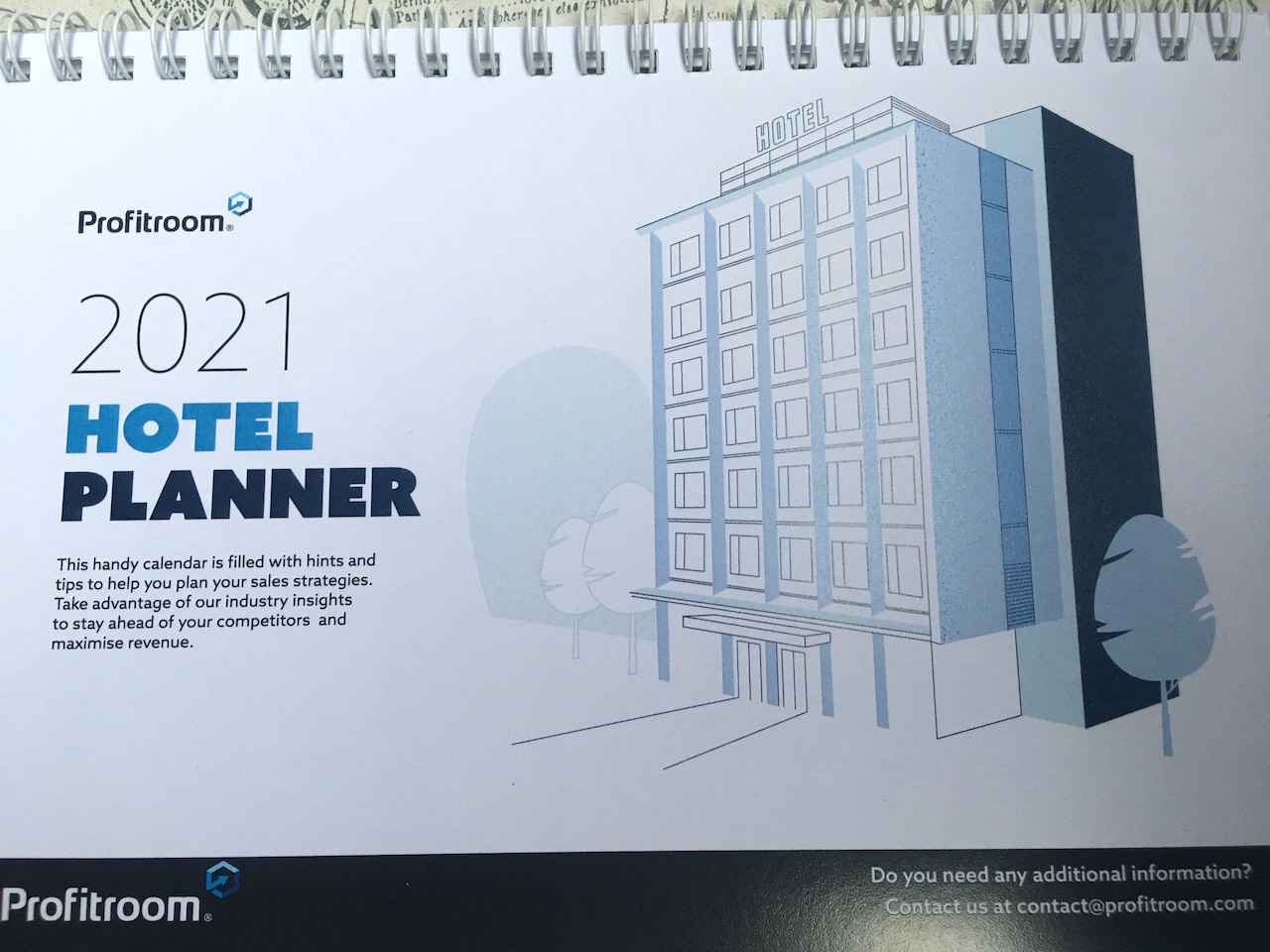 Calendario Profitroom 2021 Hotel Planner 1280